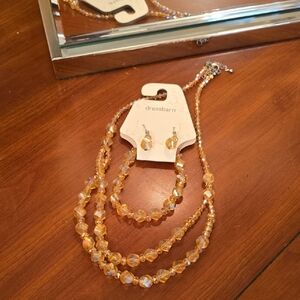 Dressbarn Radiant Gold Necklace, Earring And Bracelet Set - NWT